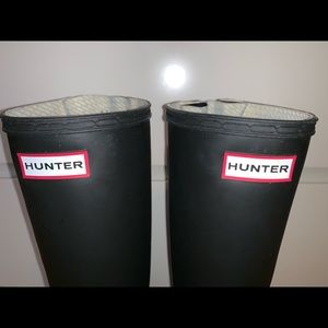 Hunter women’s adjustable black rain boots size 7F